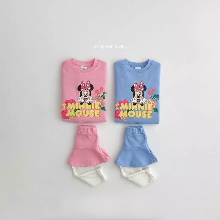 Vivid I - Korean Children Fashion - #fashionkids - Disney Skirt Leggings Top Bottom Set
