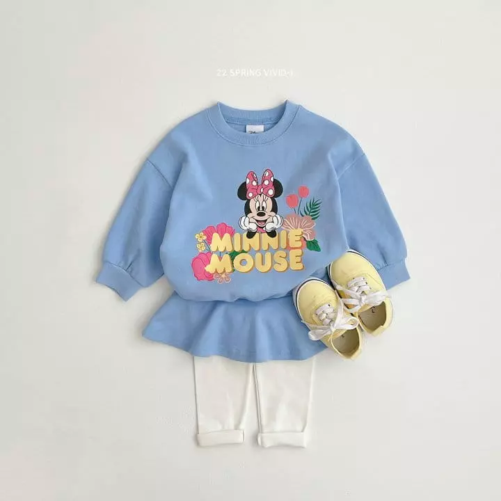 Vivid I - Korean Children Fashion - #kidsstore - Disney Skirt Leggings Top Bottom Set - 3