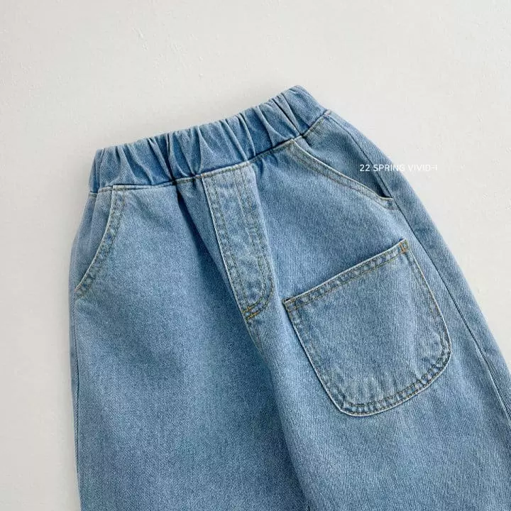 Vivid I - Korean Children Fashion - #kidsstore - Spring Wide Jeans - 2