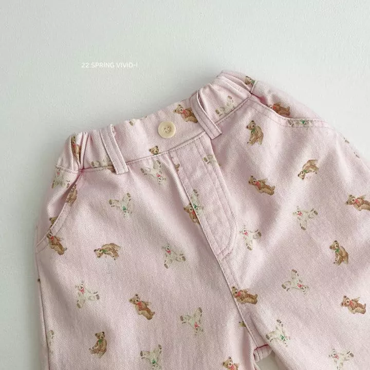 Vivid I - Korean Children Fashion - #kidsstore - Bear Jeans - 8