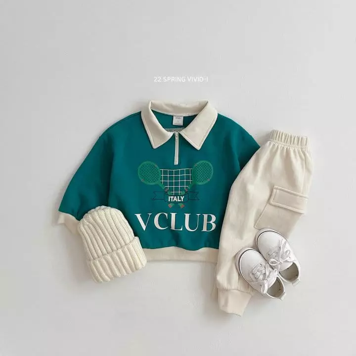 Vivid I - Korean Children Fashion - #littlefashionista - Tennis Collar Sweatshirt - 3