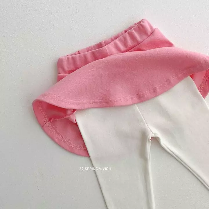 Vivid I - Korean Children Fashion - #littlefashionista - Disney Skirt Leggings Top Bottom Set - 6