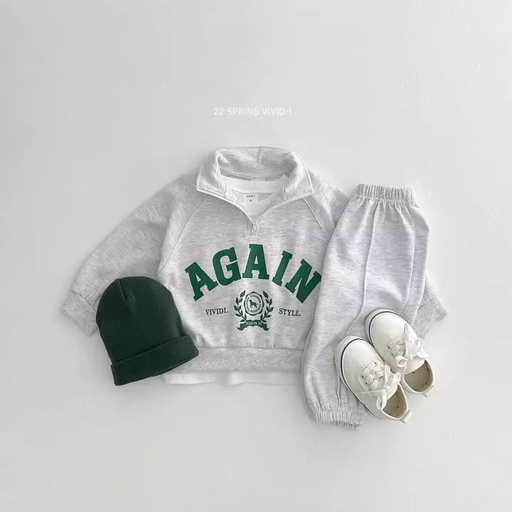 Vivid I - Korean Children Fashion - #littlefashionista - Again Anorak Top Bottom Set - 3