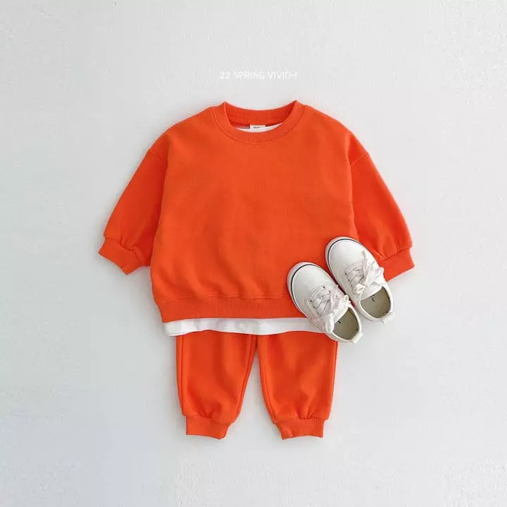 Vivid I - Korean Children Fashion - #littlefashionista - Spring Vivid Top Bottom Set - 10