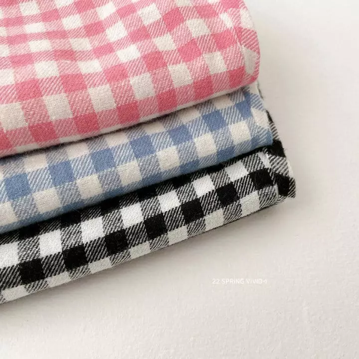 Vivid I - Korean Children Fashion - #littlefashionista - Bear Check Top Bottom Set - 9