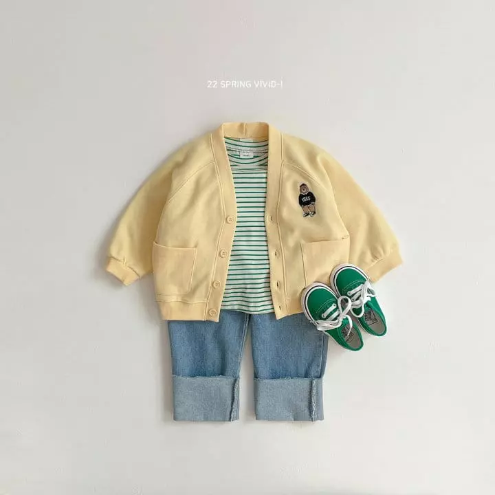 Vivid I - Korean Children Fashion - #magicofchildhood - Sun Flower Stripes Tee - 6