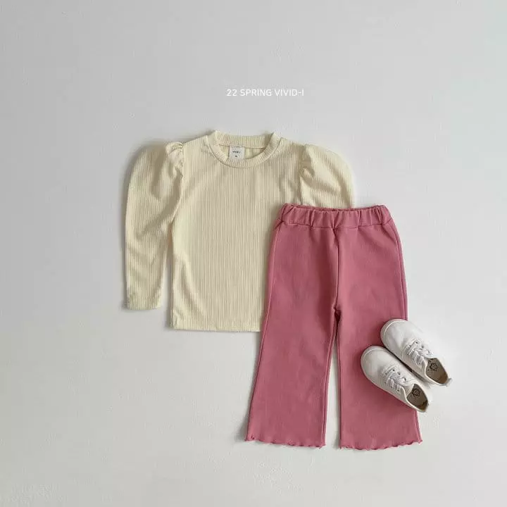 Vivid I - Korean Children Fashion - #magicofchildhood - Puff Sleeves Tee - 5