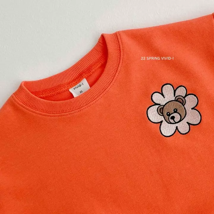 Vivid I - Korean Children Fashion - #magicofchildhood - Bear Embroidery Top Bottom Set - 9