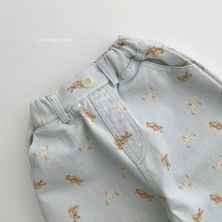 Vivid I - Korean Children Fashion - #magicofchildhood - Bear Jeans - 12