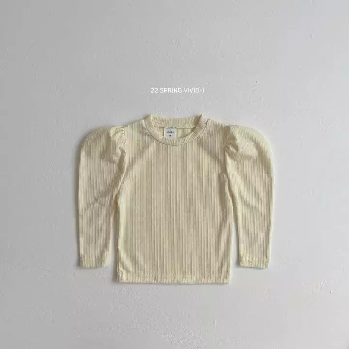 Vivid I - Korean Children Fashion - #minifashionista - Puff Sleeves Tee - 6