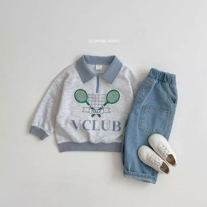 Vivid I - Korean Children Fashion - #minifashionista - Tennis Collar Sweatshirt - 5