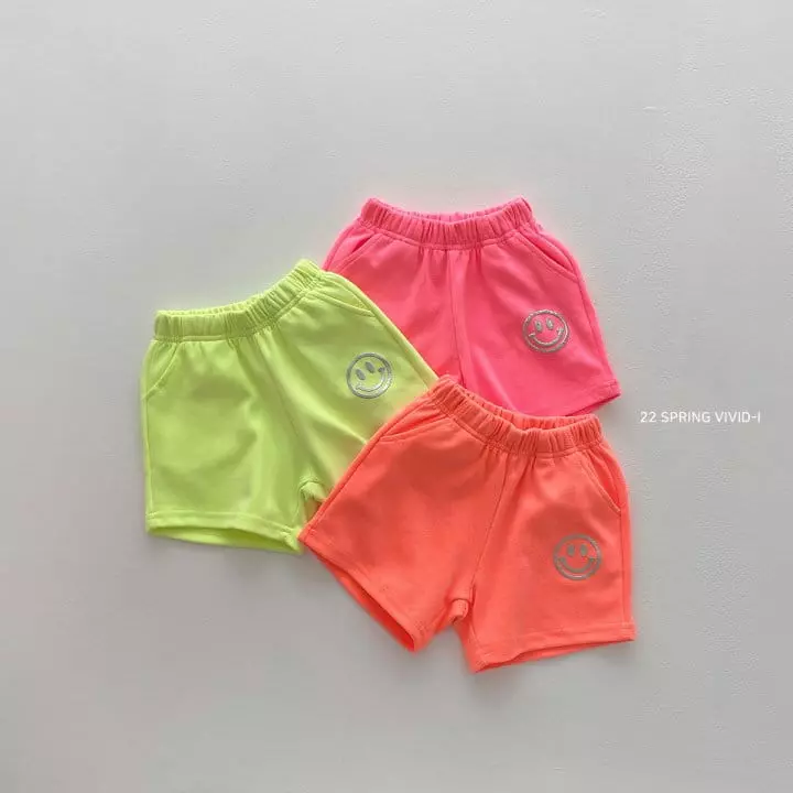 Vivid I - Korean Children Fashion - #minifashionista - Smile Shorts Top Bottom Set - 4