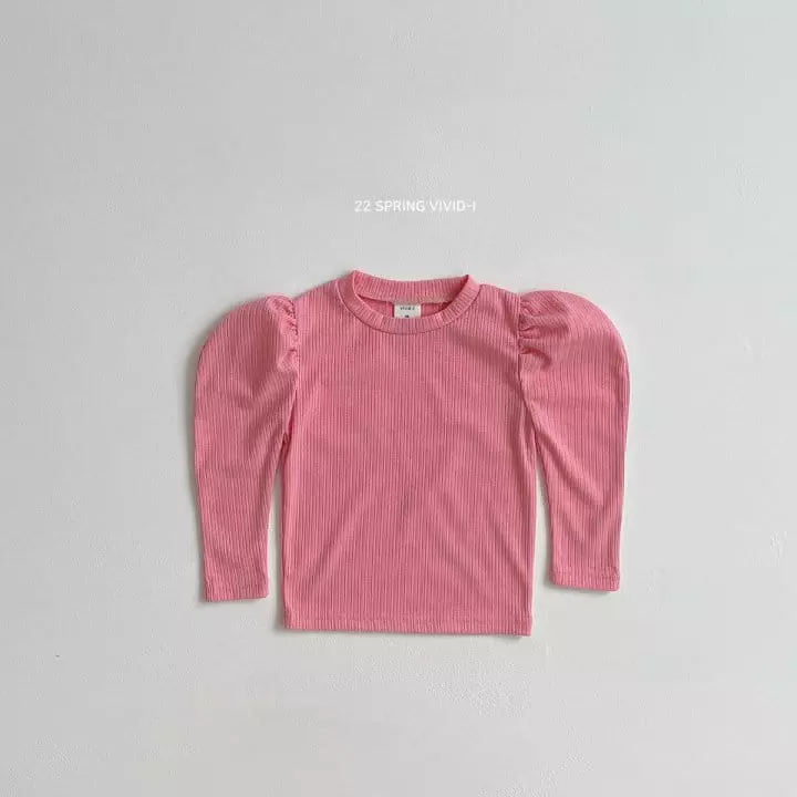 Vivid I - Korean Children Fashion - #stylishchildhood - Puff Sleeves Tee - 10