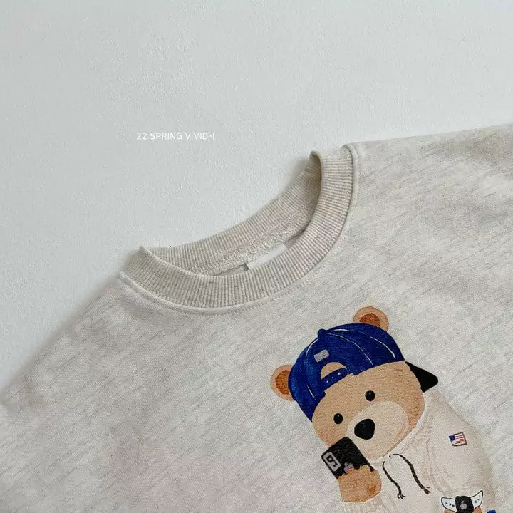 Vivid I - Korean Children Fashion - #stylishchildhood - Self Camera Bear Sweatshirt - 7
