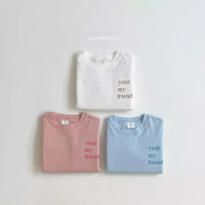 Vivid I - Korean Children Fashion - #stylishchildhood - Letter Single Tee