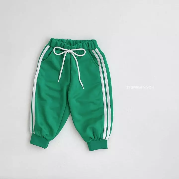 Vivid I - Korean Children Fashion - #stylishchildhood - Line Training Pants - 5