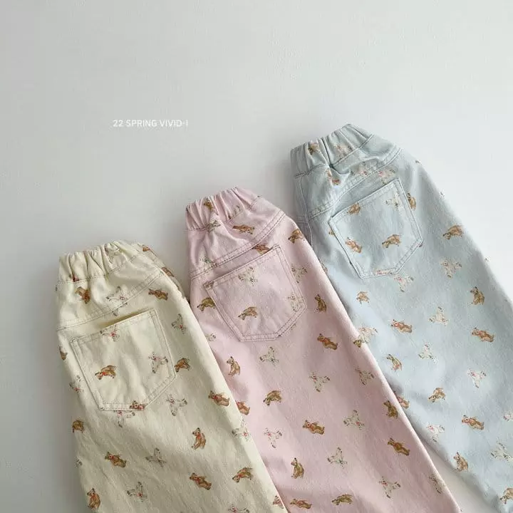 Vivid I - Korean Children Fashion - #stylishchildhood - Bear Jeans