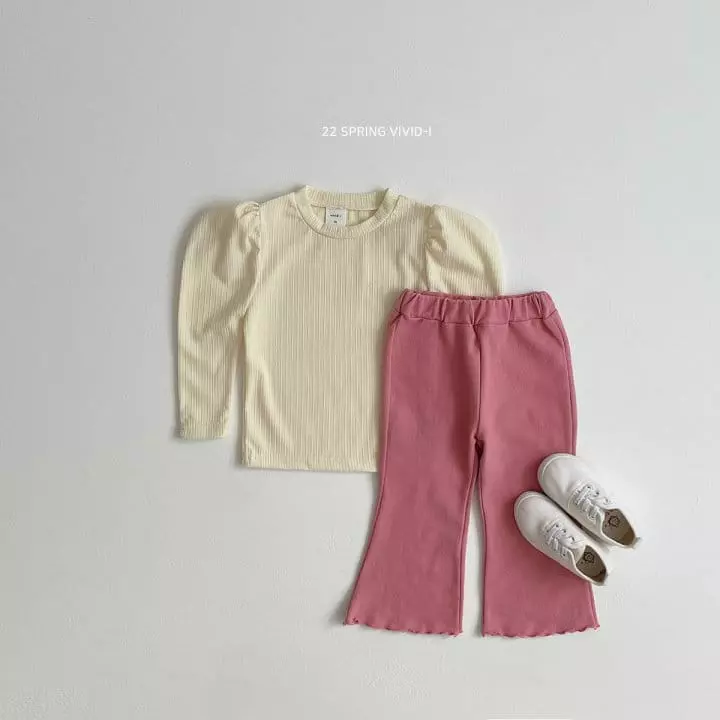 Vivid I - Korean Children Fashion - #todddlerfashion - Terry Wide Pants - 2
