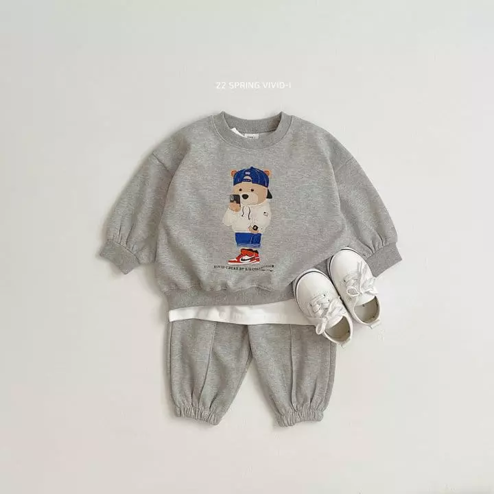 Vivid I - Korean Children Fashion - #toddlerclothing - Self Camera Bear Sweatshirt - 6