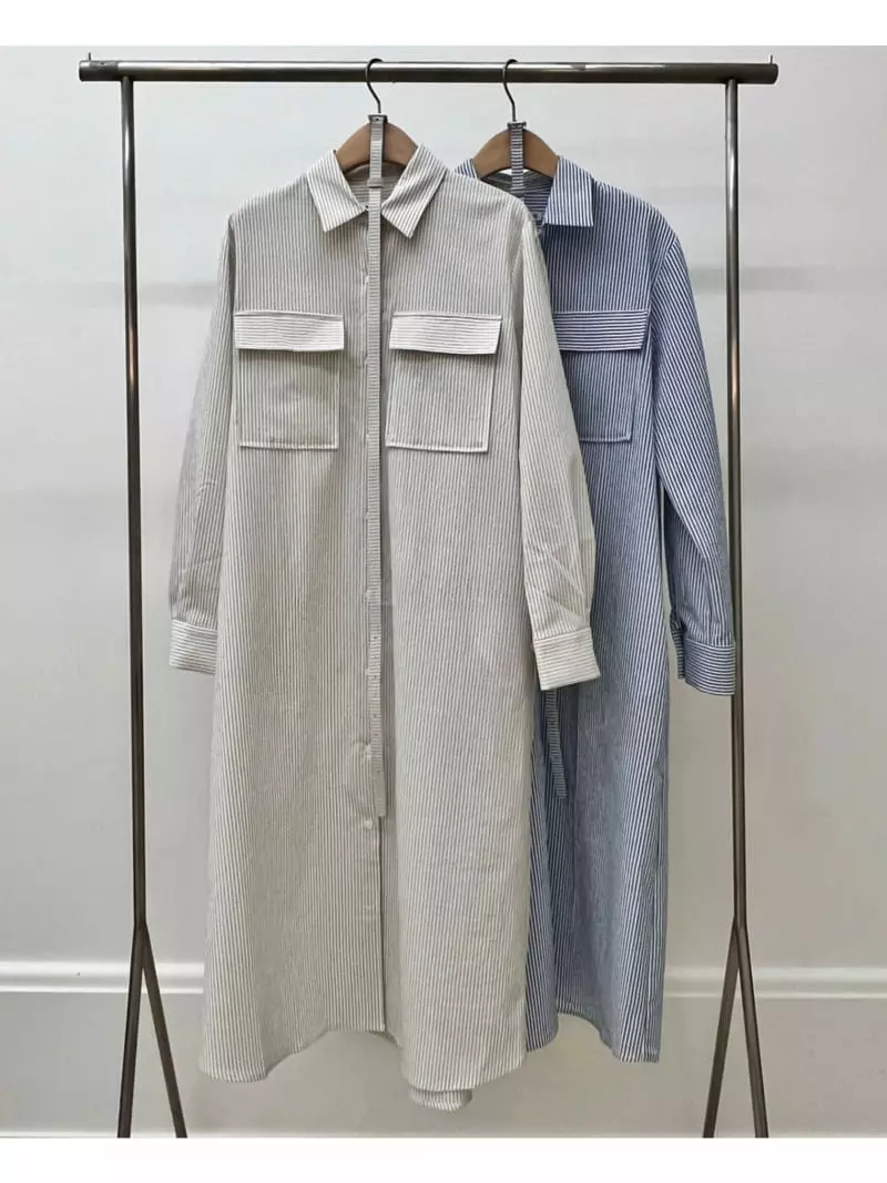 Waterbar - Korean Women Fashion - #vintagekidsstyle - Story Shirt One-piece - 4