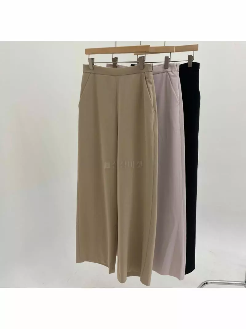 Waterbar - Korean Women Fashion - #romanticstyle - Marong Wide Pants - 4