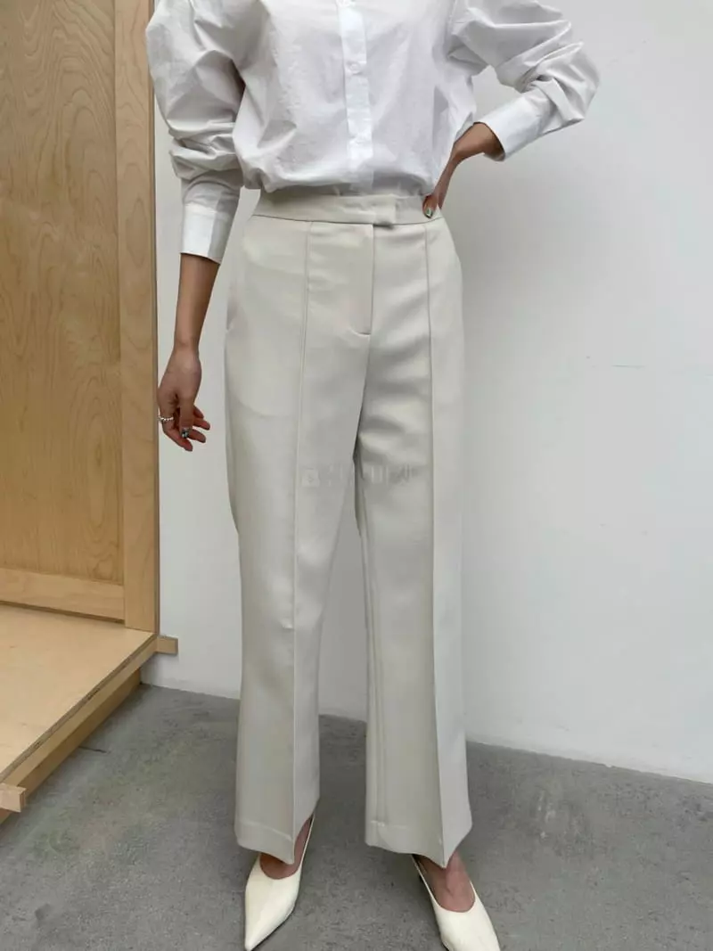 Waterbar - Korean Women Fashion - #vintagekidsstyle - Sandra Pin Tuck Pants - 2