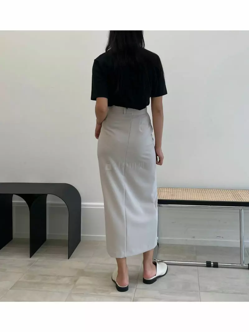 Waterbar - Korean Women Fashion - #momslook - Wave Unbalance Skirt - 4