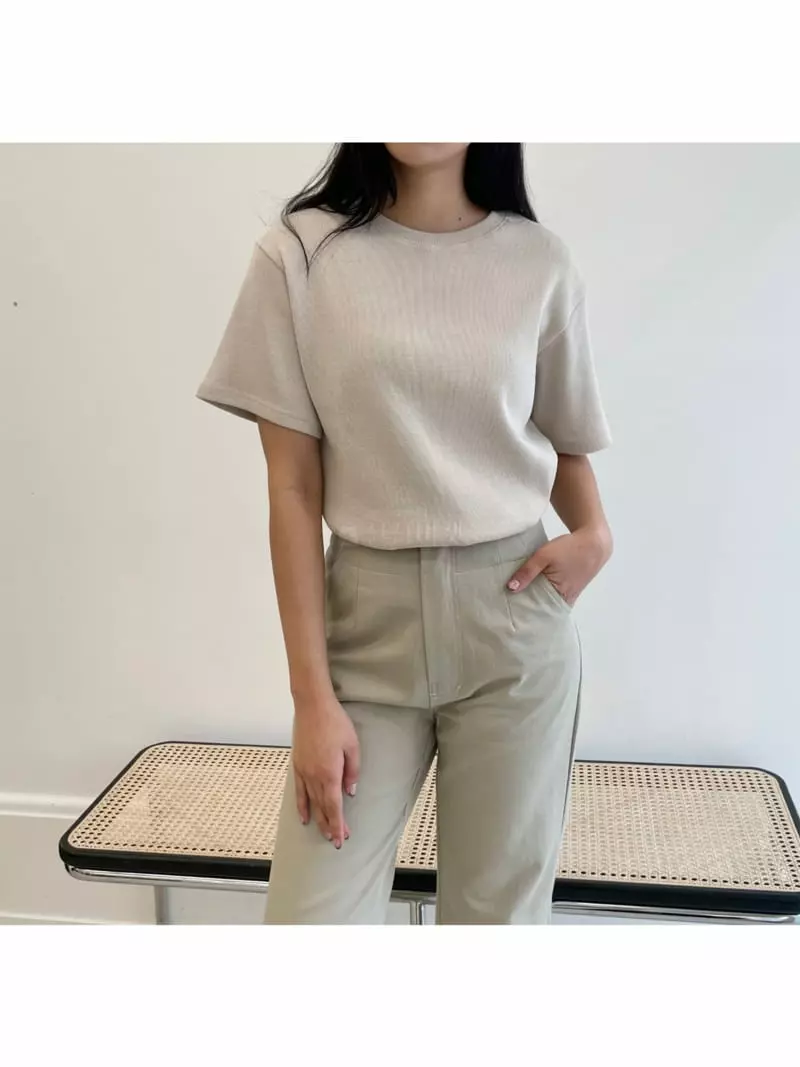 Waterbar - Korean Women Fashion - #womensfashion - Cos Waffle Tee