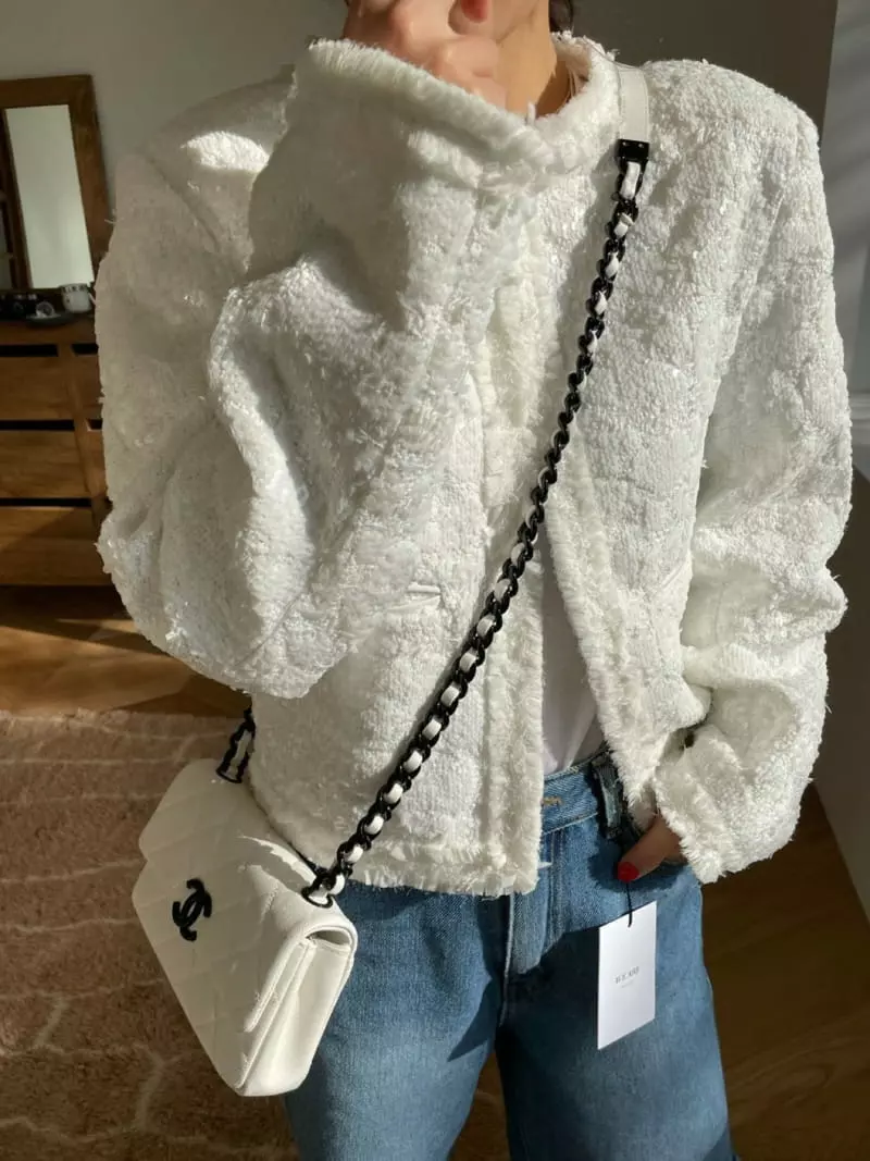We Are - Korean Women Fashion - #womensfashion - Spangle Tweed Jacket - 4