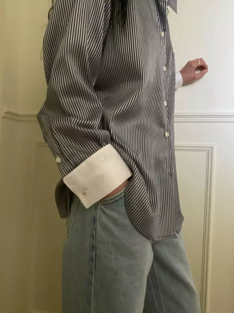 We Are - Korean Women Fashion - #momslook - Ocean Stripe Shirt - 3