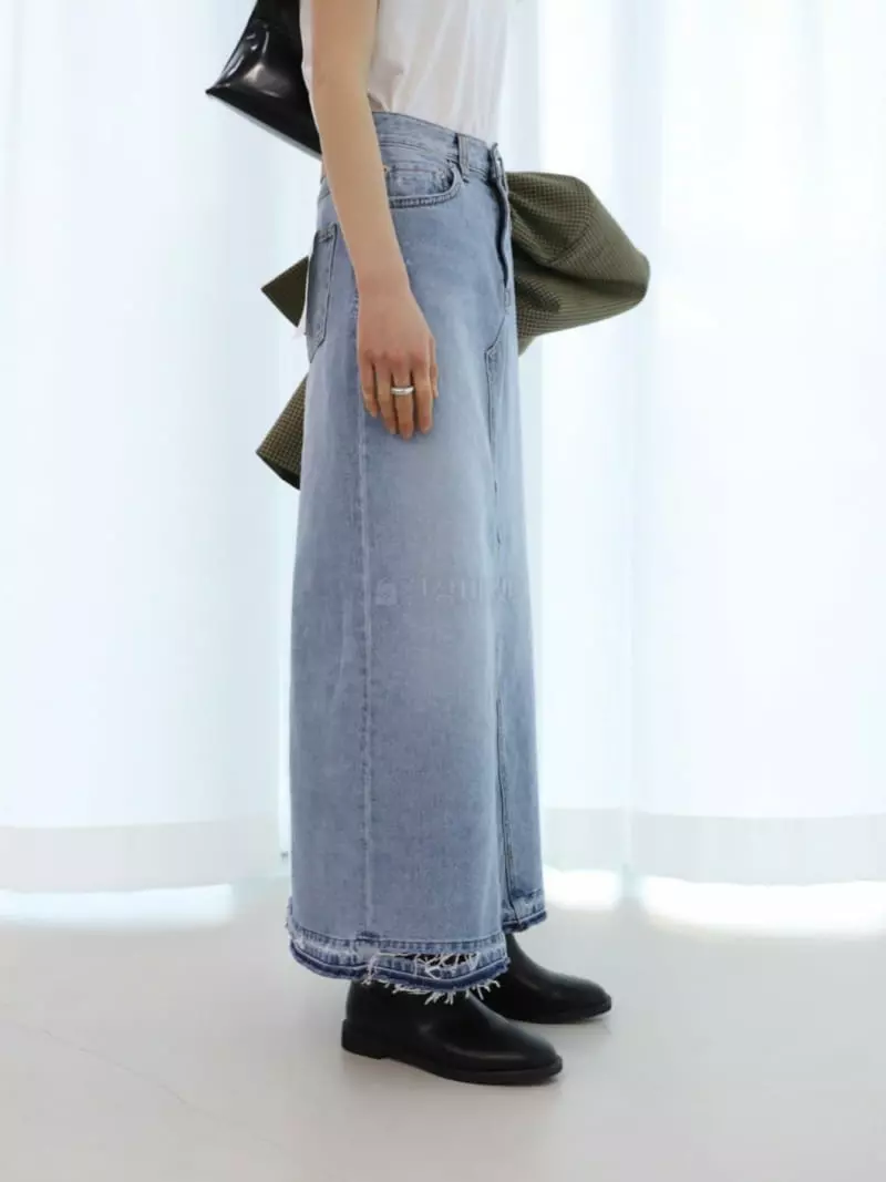 We Are - Korean Women Fashion - #momslook - Silver Long Skirt