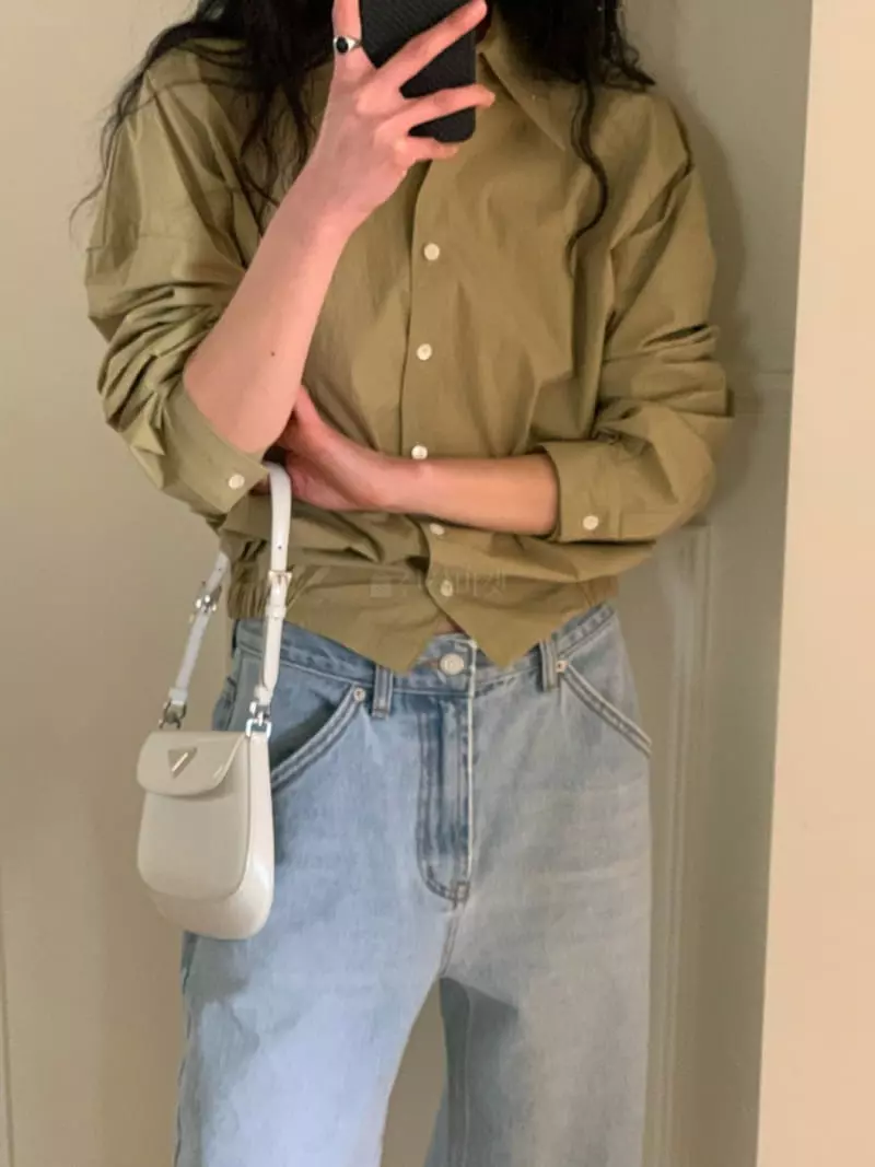 We Are - Korean Women Fashion - #momslook - Step Banding Blouse