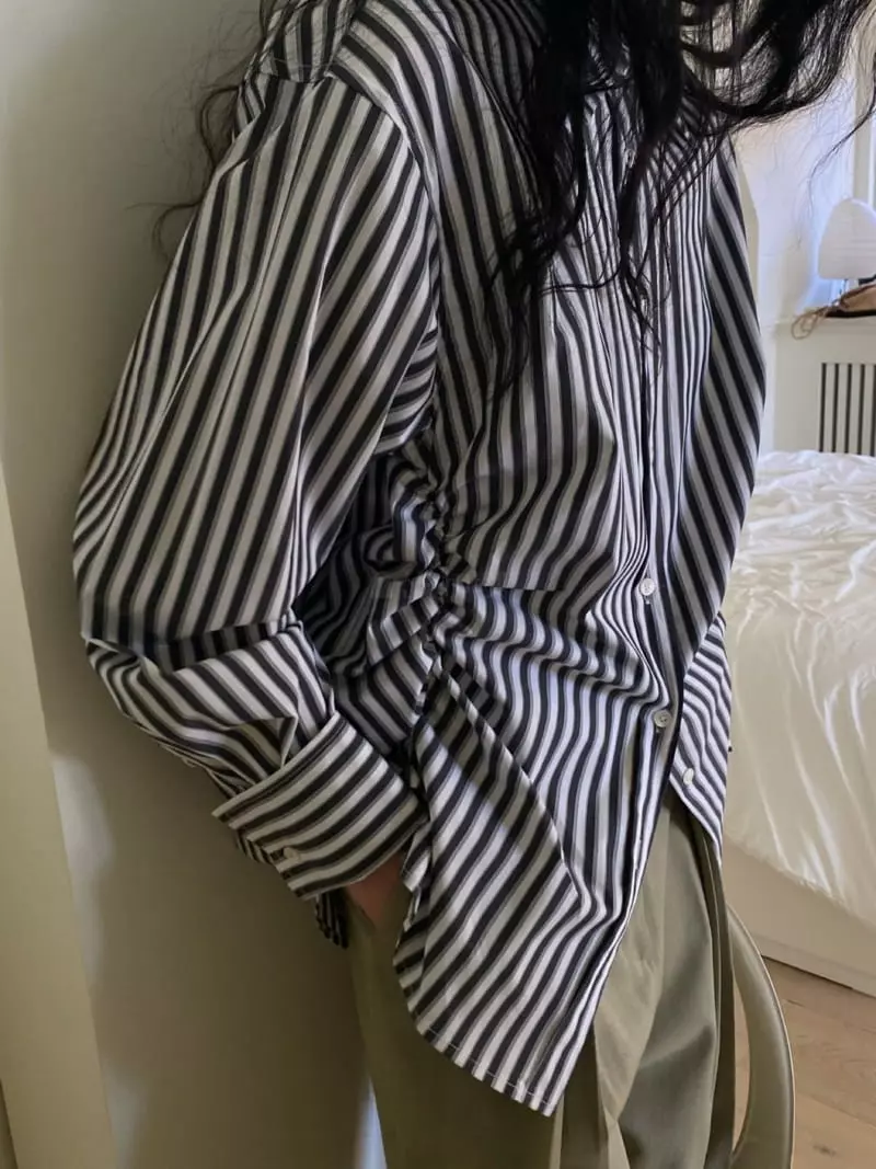 We Are - Korean Women Fashion - #restrostyle - Shirring Shirt - 4