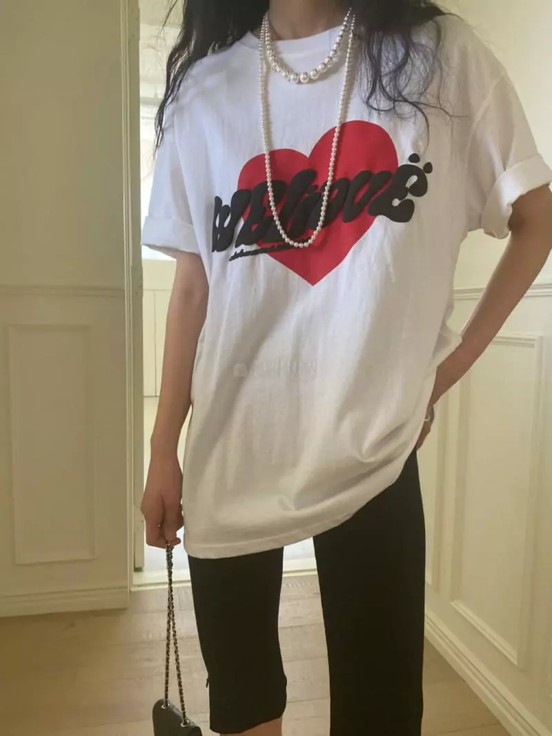We Are - Korean Women Fashion - #momslook - Love Tee - 4