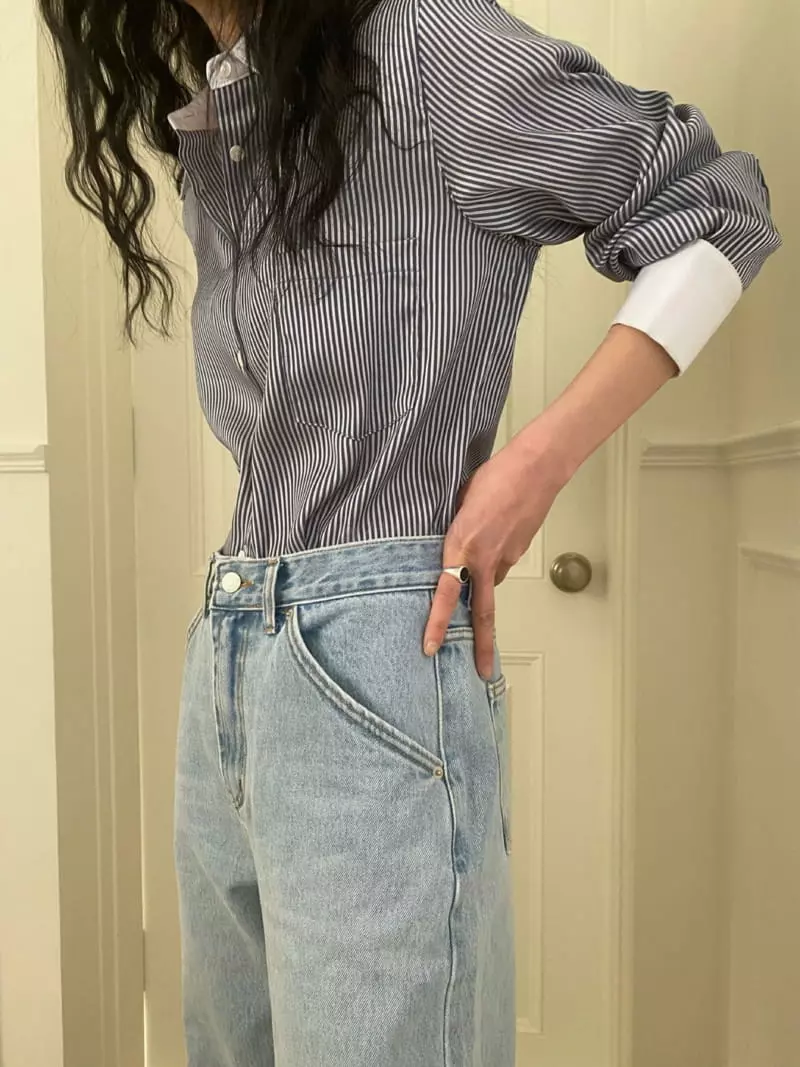 We Are - Korean Women Fashion - #womensfashion - Ocean Stripe Shirt - 2