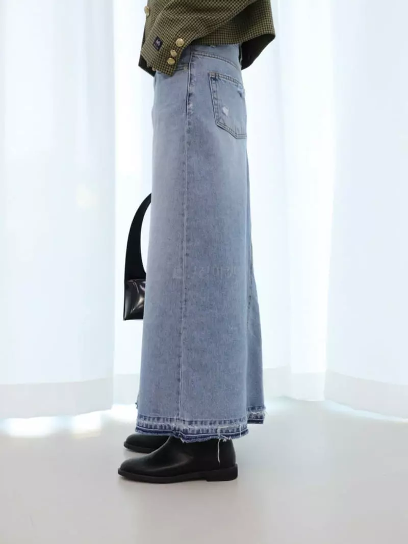 We Are - Korean Women Fashion - #womensfashion - Silver Long Skirt - 2