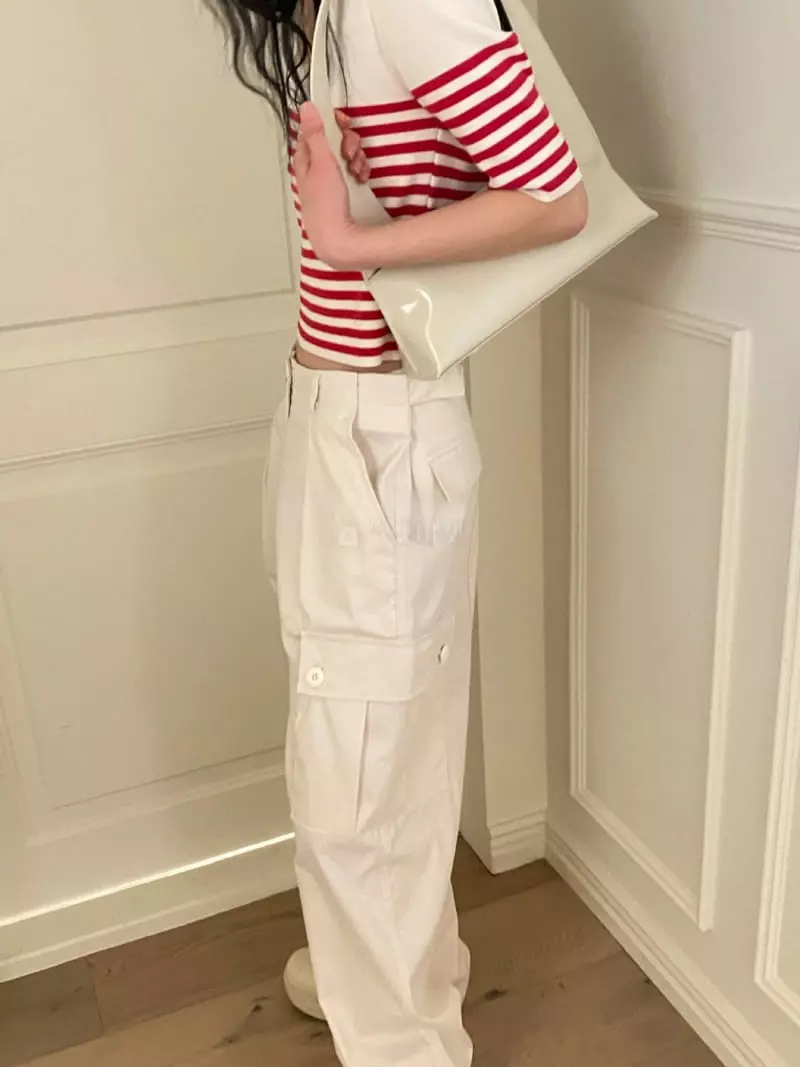 We Are - Korean Women Fashion - #womensfashion - Blue Square Knit Tee - 2