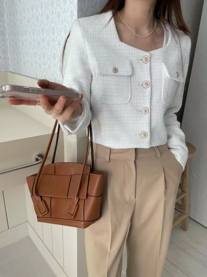 Well Row - Korean Women Fashion - #momslook - Square Tweed Jacket - 2