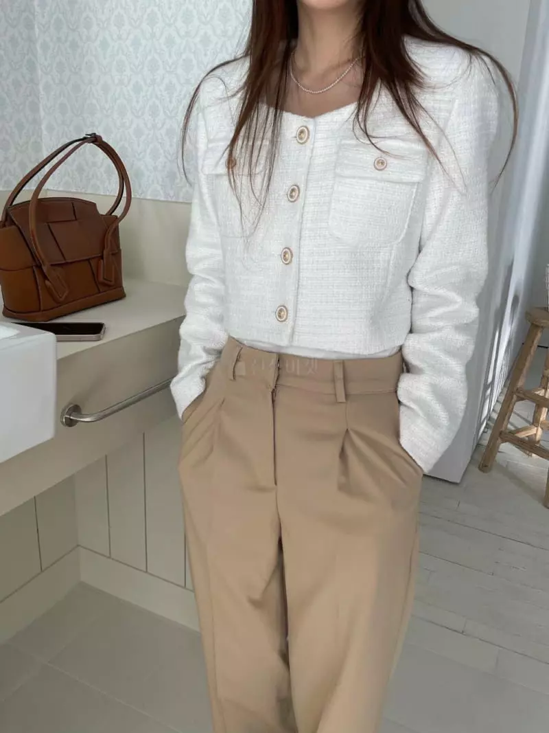 Well Row - Korean Women Fashion - #womensfashion - Square Tweed Jacket - 4