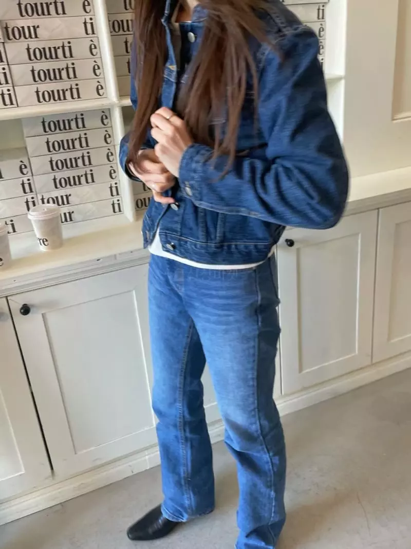 Well Row - Korean Women Fashion - #momslook - Low Bootcut Jeans - 3