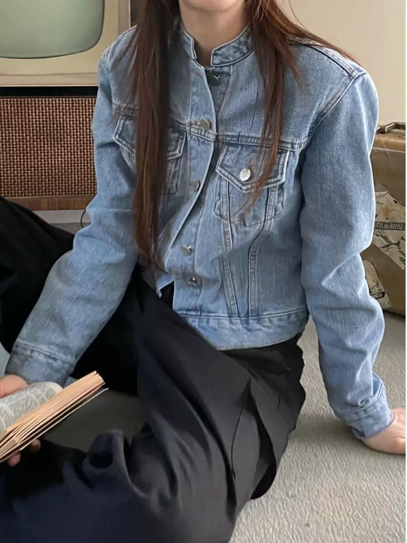 Well Row - Korean Women Fashion - #momslook - China Denim Jacket - 3
