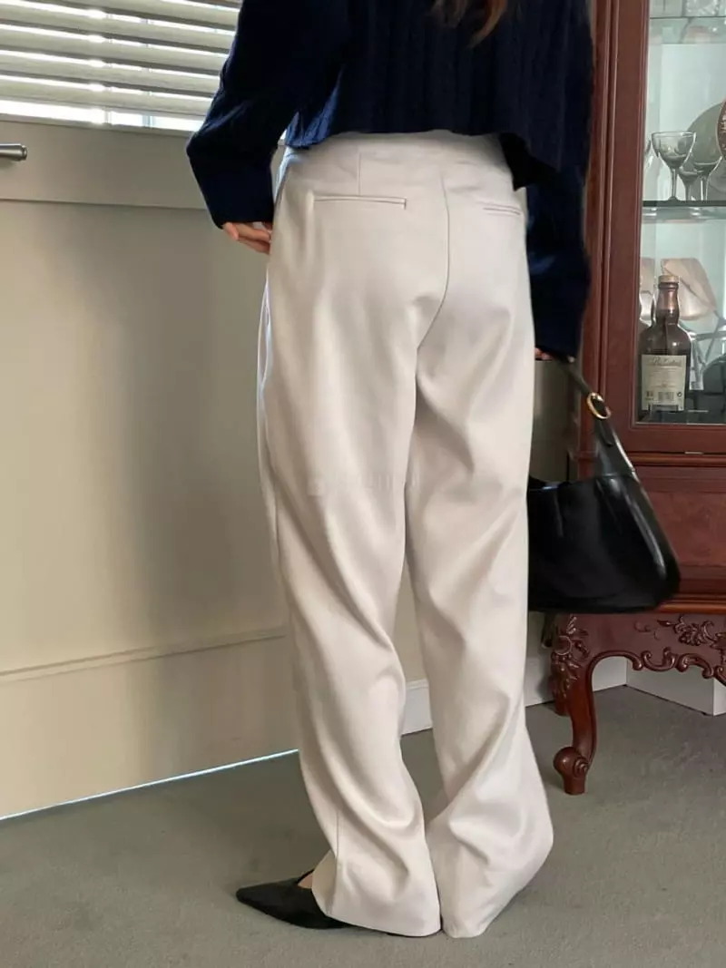 Well Row - Korean Women Fashion - #momslook - Flat Pintuck Pants - 3