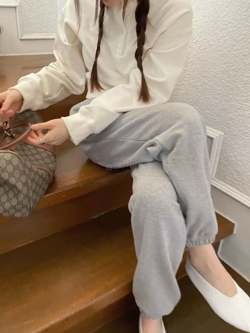Well Row - Korean Women Fashion - #momslook - Straight Jogger Pants - 2