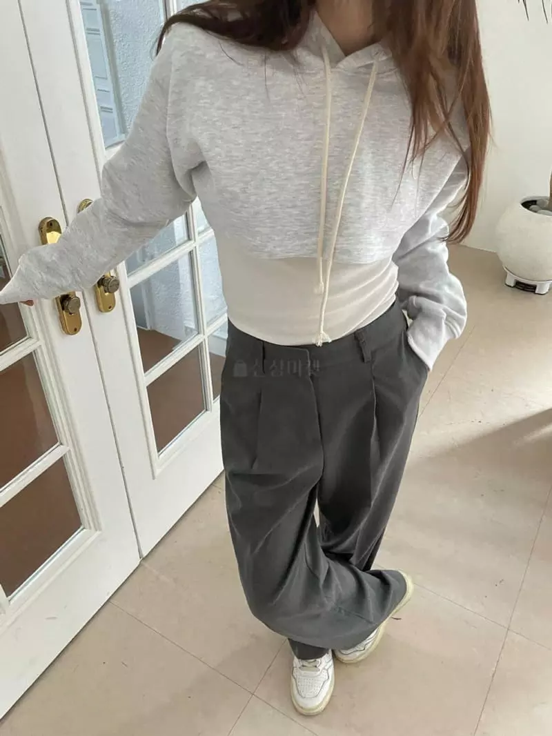 Well Row - Korean Women Fashion - #womensfashion - Crop hoody Tee - 4