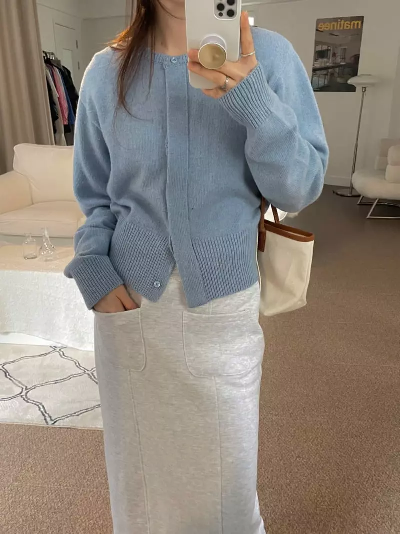 Well Row - Korean Women Fashion - #momslook - Hidden Button Cardigan - 2