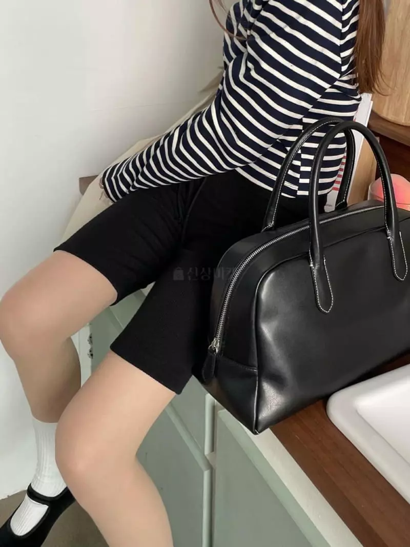 Well Row - Korean Women Fashion - #restrostyle - Rib Biker Pants - 4