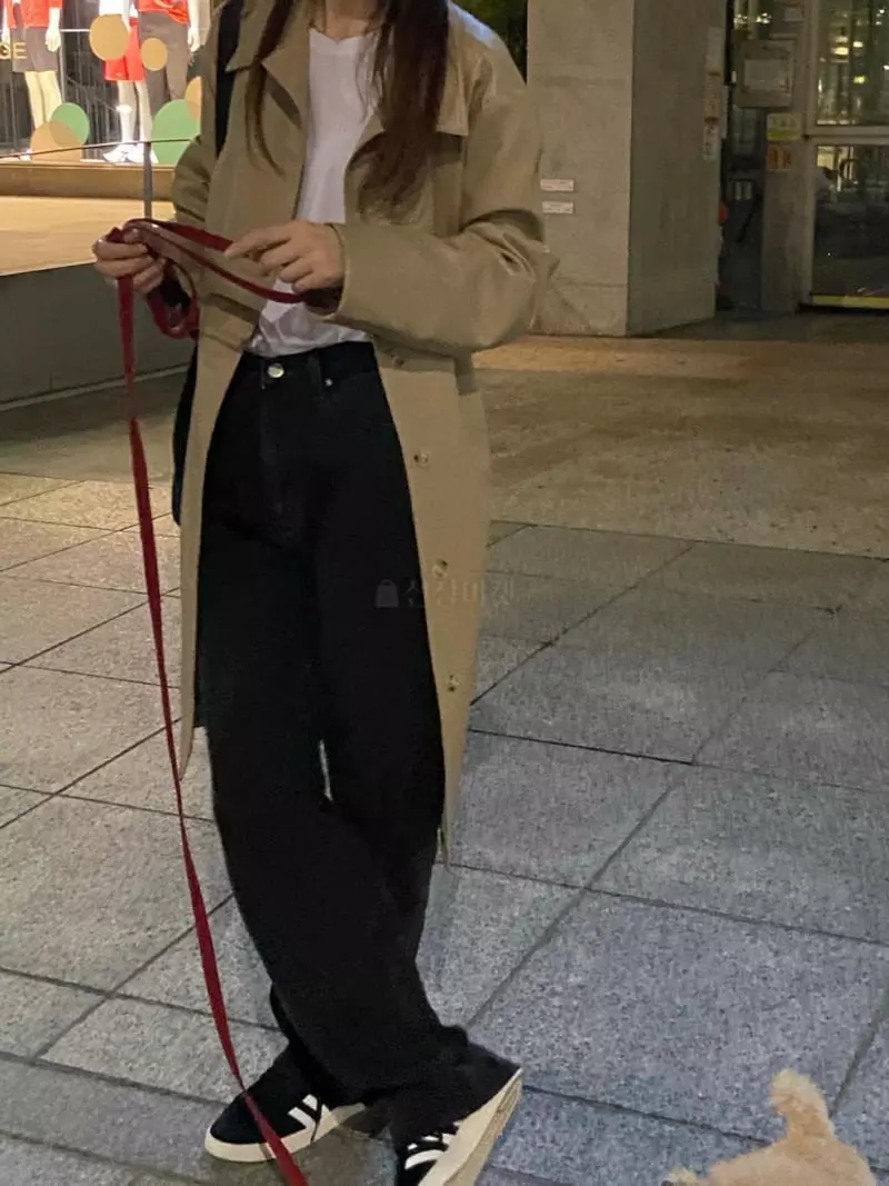 Well Row - Korean Women Fashion - #vintageinspired - Leather Belt Long Jacket - 3