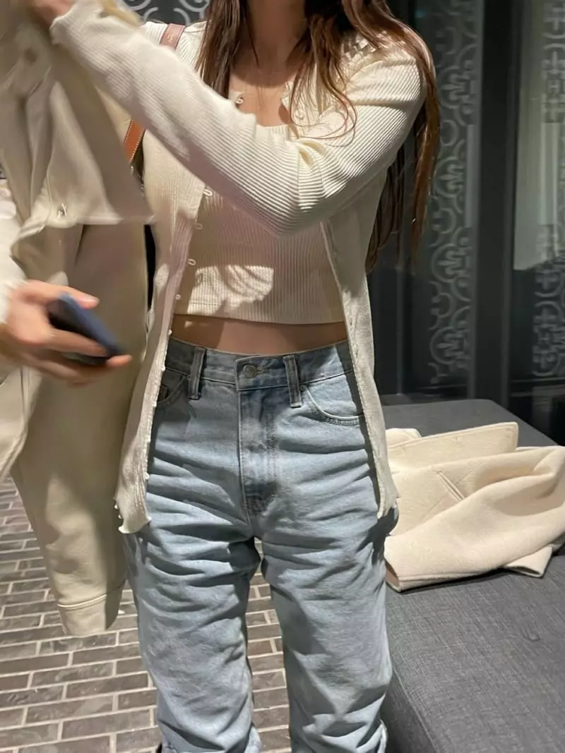 Well Row - Korean Women Fashion - #vintageinspired - Wave Long Cardigan Set