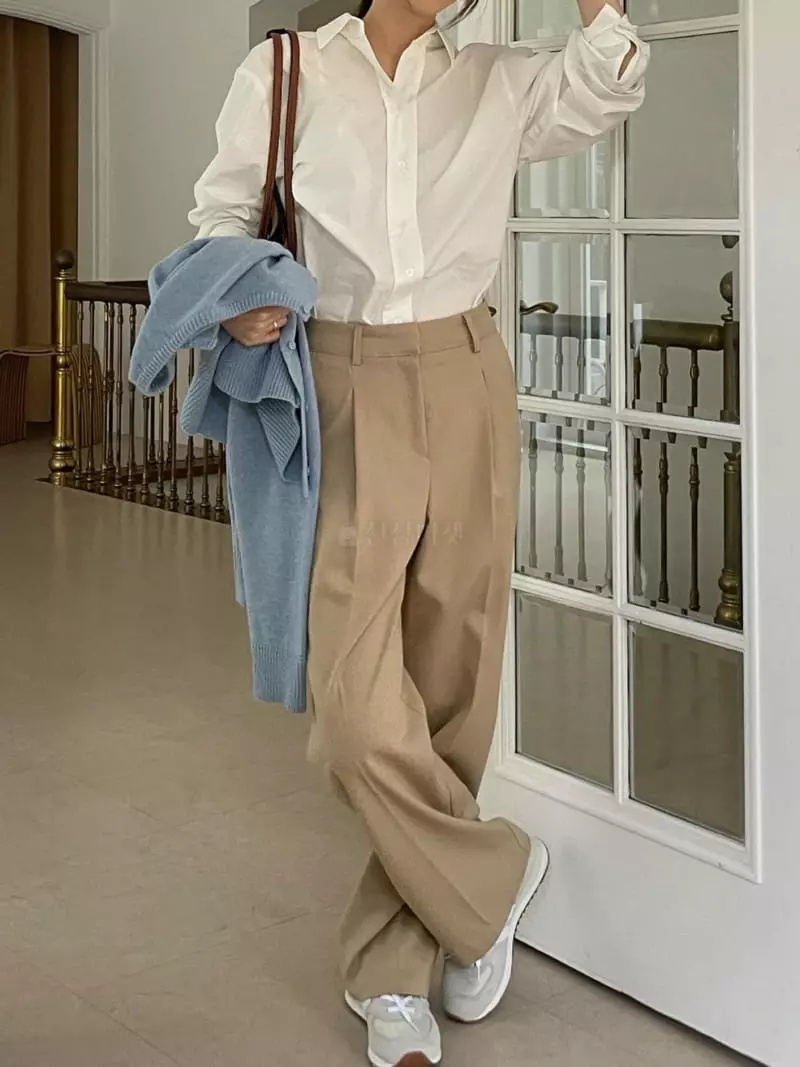 Well Row - Korean Women Fashion - #momslook - One-Turtle Low Pants - 4