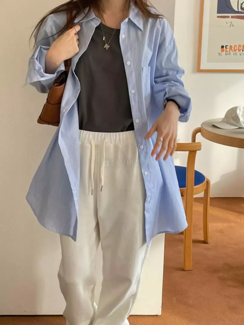 Well Row - Korean Women Fashion - #womensfashion - Coloring Two Way Wrap Shirt - 2